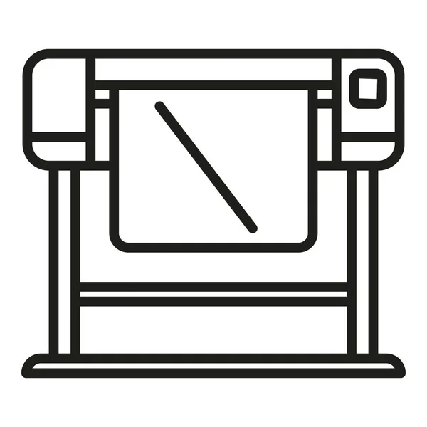 Service Traceur Icône Contour Vecteur Imprimante Numérique Preuve Couleur — Image vectorielle