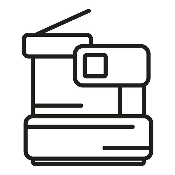 Umrissvektor Des Maschinensymbols Kopieren Digitaldruck Servicekunst — Stockvektor