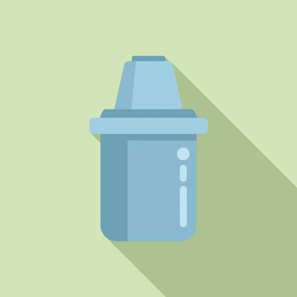 Reinigung Filter Symbol Flachen Vektor Wasseraufbereitung Pflanzkübel — Stockvektor