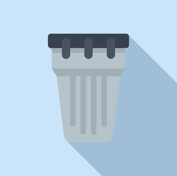 Umgekehrte Reinigung Symbol Flachen Vektor Wasserfilter Kunststoffbehälter — Stockvektor