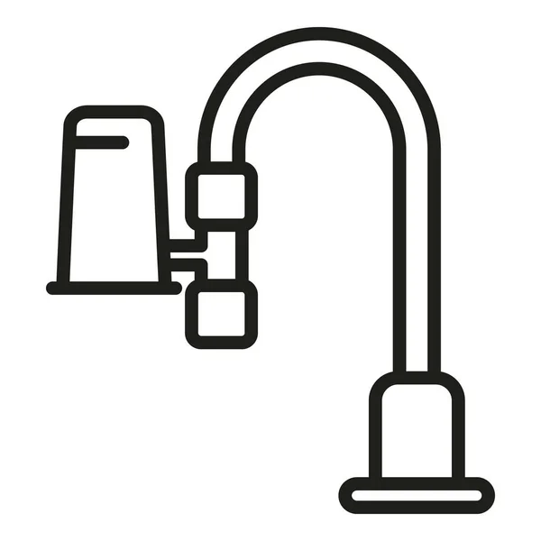 Ecology Drink Icon Outline Vektor Wasseraufbereitung Flüssiger Wasserhahn — Stockvektor