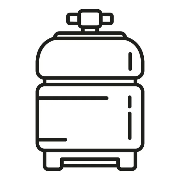 Umrissvektor Für Das Reinigungswassertank Symbol Filteranlagen Container System — Stockvektor