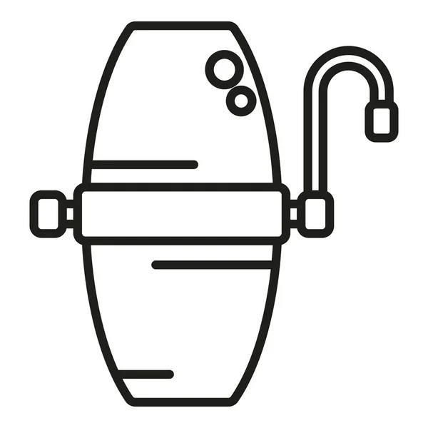 浸透圧水タンクアイコンアウトラインベクトル 治療装置だ 容器系 — ストックベクタ