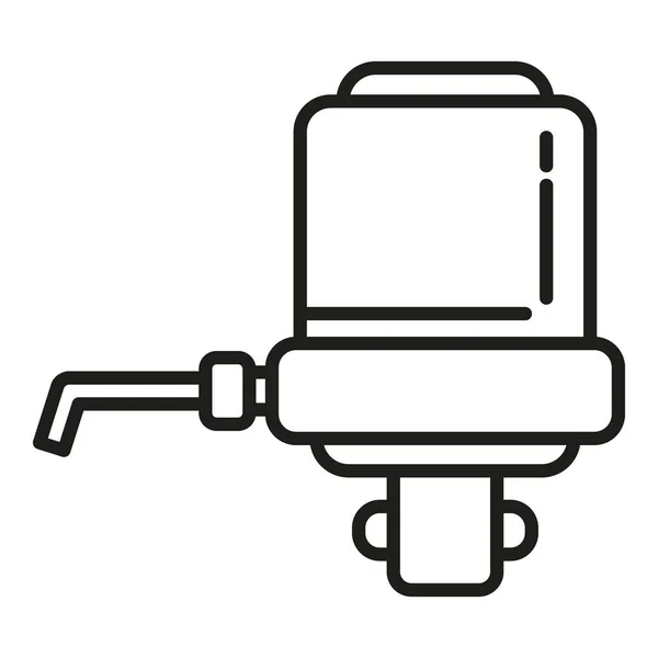 Filtersystem Icon Umrissvektor Wasseraufbereitung Flüssigkeitsbehälter — Stockvektor