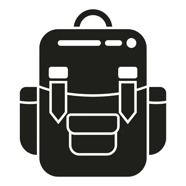 Rucksack Symbol Einfacher Vektor Reiseausrüstung Sporturlaub — Stockvektor