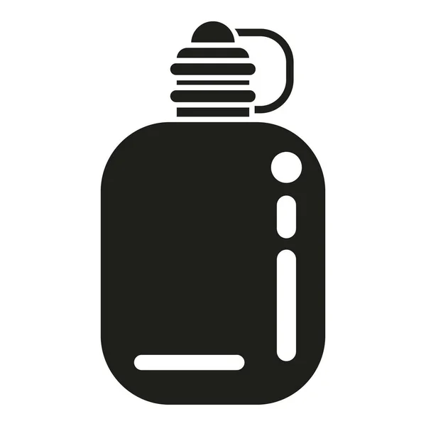 Wasserflaschensymbol Einfacher Vektor Reiseausrüstung Urlaubszubehör — Stockvektor