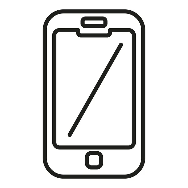 Wandeling Smartphone Pictogram Contouren Vector Reisbenodigdheden Wandelkaart — Stockvector