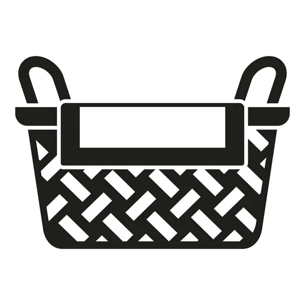 イースターバスケットアイコンシンプルなベクトル ピクニックバッグ キャンプ市場 — ストックベクタ