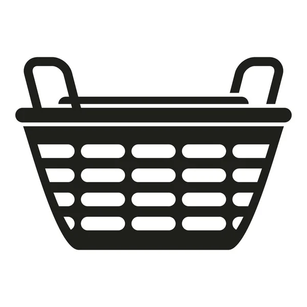 Leerer Warenkorb Symbol Einfacher Vektor Picknick Stroh Marktbox — Stockvektor
