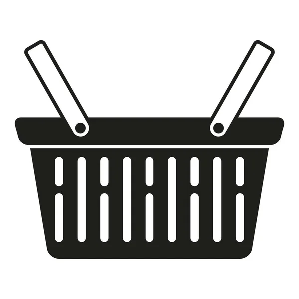 Family Basket Icon Simple Vector Picnic Wicker Handle Market — Stock Vector