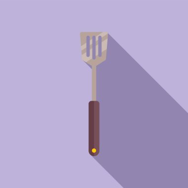 Bbq spatula ikonu düz vektör. Et yemeği. Yaz yemeği.