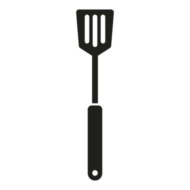 Bbq spatula simgesi basit vektör. Et yemeği. Yaz yemeği.