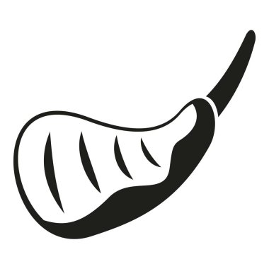 Domuz bbq simgesi basit bir vektör. Izgara yemek. Tavuk aşçısı