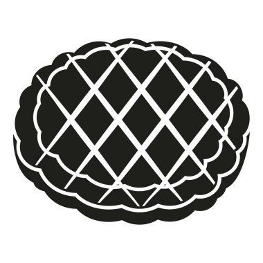 Izgara biftek ikonu basit bir vektör. Meat bbq. Yemek sosu