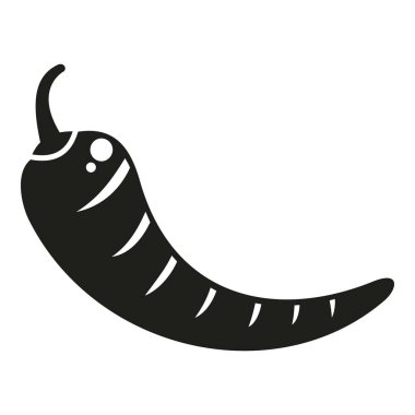 Izgara biber ikonu basit bir vektör. Mangal yemeği. Mutfak yemekleri.