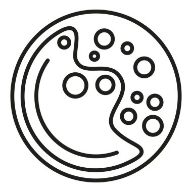 Grip virüsü ikonu ana hat vektörü. Bağışıklığı bırak. Sistem sağlığı