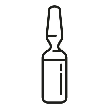 Kan enjeksiyonu şişesi ikon ana hatları vektörü. Vücut savunması. Vücut enfeksiyonu