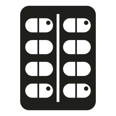 Uyku hapı ikonu basit bir vektör. Uykusuzluk sorunu. Uykulu adam.