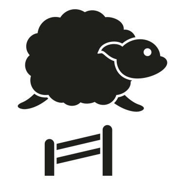 Sleeping sheep icon simple vector. Insomnia sleep. Stress person clipart