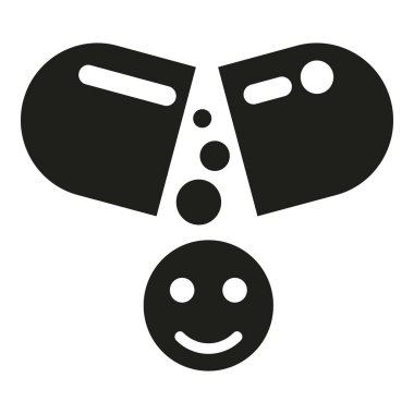 Sağlık hastalığı ikonu basit bir vektör. İlaç tedavisi. Stres sorunu