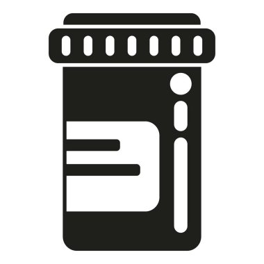 İlaç kutusu simgesi basit bir vektör. Kişi uyuşturucusu. Sağlık tedavisi