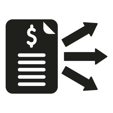 Para kağıtları simgesi basit vektör. Banka finansmanı. Bozuk para bankacılığı