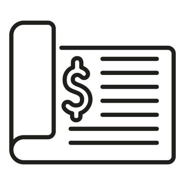 Finans belgeleri taslak vektörü. Banka parası. Bozuk para yatırımı