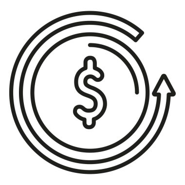 Para sikkesi simgesi ana hat vektörünü dönüştür. Banka finansmanı. İş rezervi