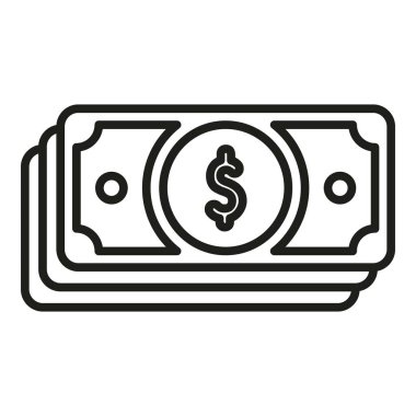 Para nakit ikonu ana hat vektörü. Ekonomi. Para sermayesi