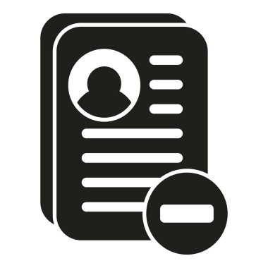 Hesap simgesi basit vektörü yasakla. Dijital kullanıcı. Veri sanatı