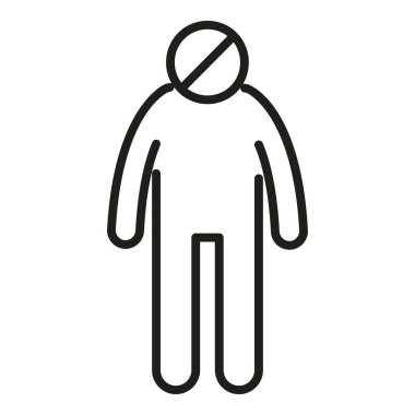 Damga simgesi ana hatlı vektörü etiketle. Dijital kullanıcı. Çöp siberi