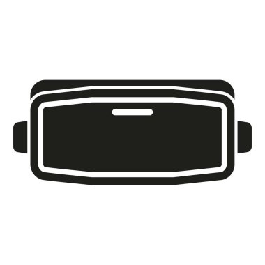 Vr maskesi simgesi basit vektör. Futuristik oyun. Video başı