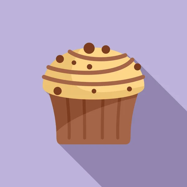 Blueberry Muffin Symbol Flachen Vektor Esskuchen Süß Frisch — Stockvektor