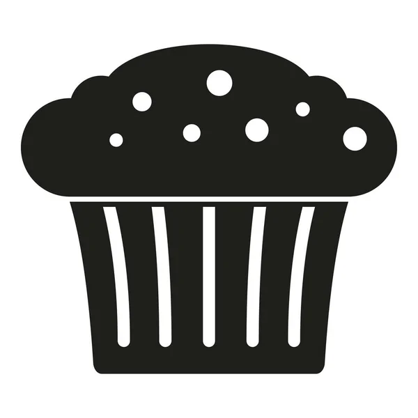 Snack Muffin Pictogram Eenvoudige Vector Taartvoedsel Lief Zoet Menu — Stockvector