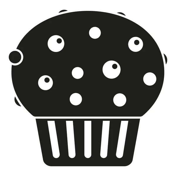 Cupcake Icône Simple Vecteur Des Gâteaux Boulangerie Sucrée — Image vectorielle