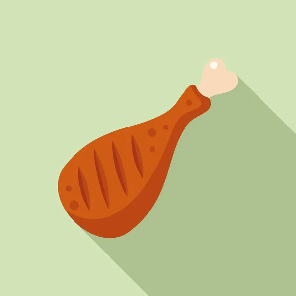 Hühnerbeine Symbolisieren Einen Flachen Vektor Fleisch Grillen Rostbraten — Stockvektor