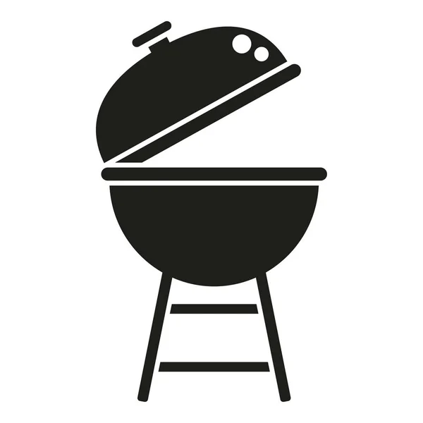 Hot Bbq Ausrüstung Symbol Einfachen Vektor Fleischessen Sommerdinner — Stockvektor