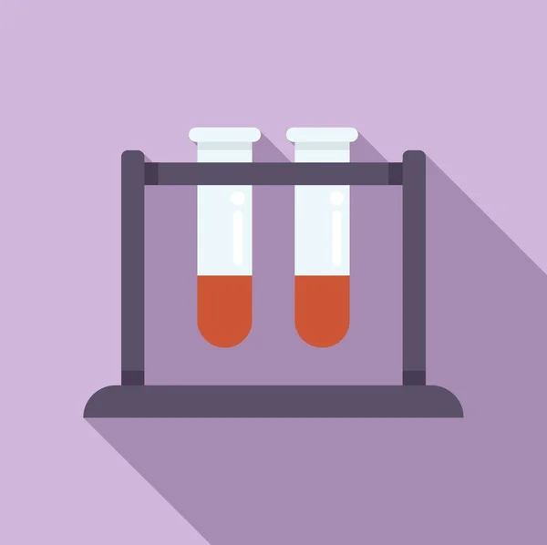 Kan Testi Ikonu Düz Vektör Virüsü Durdur Kişi Koruması — Stok Vektör