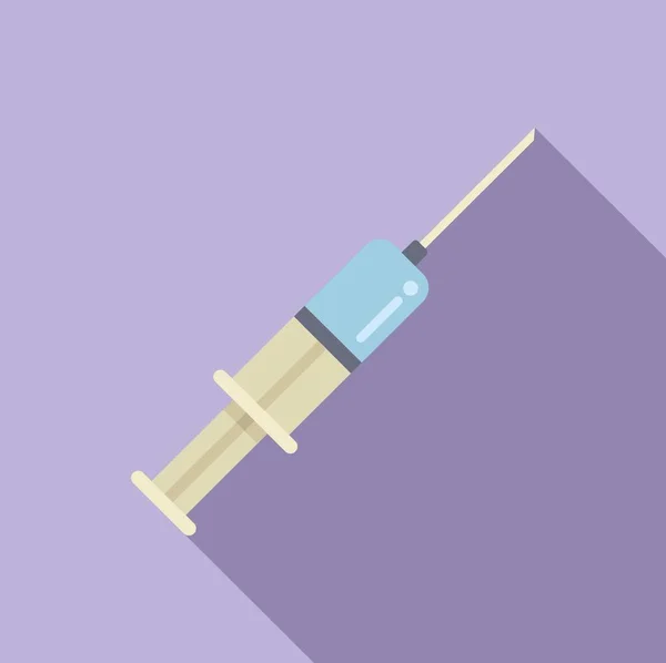 Icône Injection Vaccin Vecteur Plat Système Immunitaire Organisme Défense — Image vectorielle