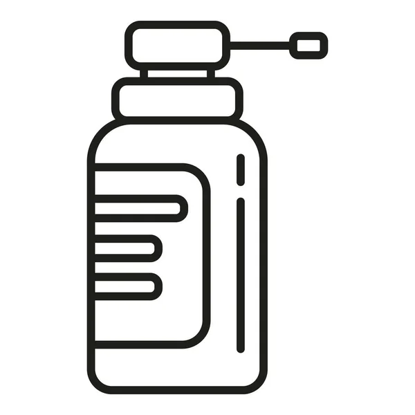 Medizinische Sprayer Symbol Umrissvektor Virensystem Körperkrankheit — Stockvektor