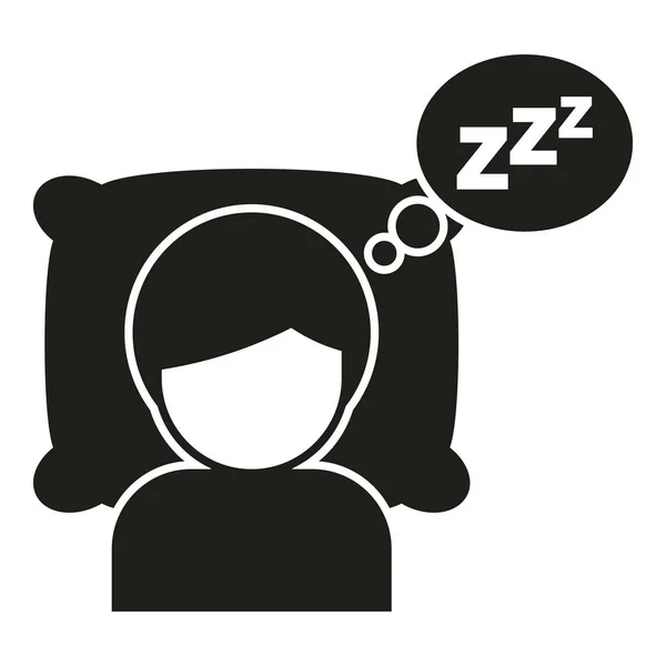 Enkel Vektor För Nattsömn Sömnlöshet Problem Personen Vaken — Stock vektor