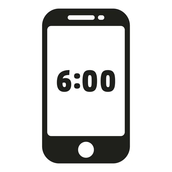 Telefon Çalar Saati Simgesi Basit Bir Vektör Uyku Uykusuzluğu Stresli — Stok Vektör