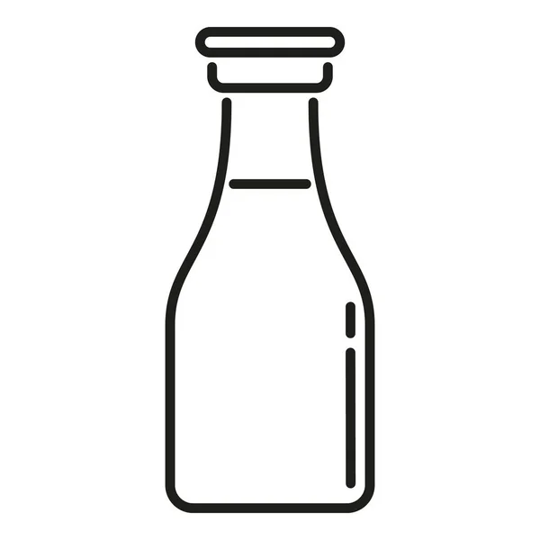 醤油アイコンアウトラインベクトル 日本料理 レストランボトル — ストックベクタ