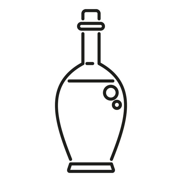 Σάλτσα Σόγιας Πλαστικό Μπουκάλι Εικονίδιο Περίγραμμα Διάνυσμα Ιαπωνικό Φαγητό Μαγειρικό — Διανυσματικό Αρχείο