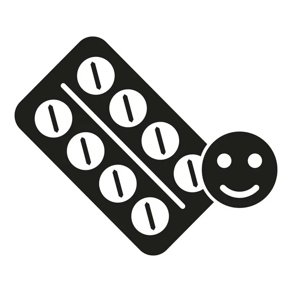 Icono Blister Píldora Vector Simple Curación Persona Salud Las Manos — Archivo Imágenes Vectoriales