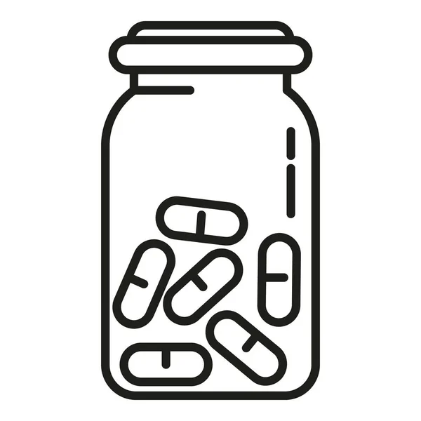 Pillen Symbole Umreißen Den Vektor Drogengesundheit Personenangst — Stockvektor
