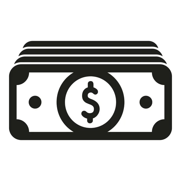 Icône Argent Cash Vecteur Simple Financement Bancaire Budget Des Pièces — Image vectorielle
