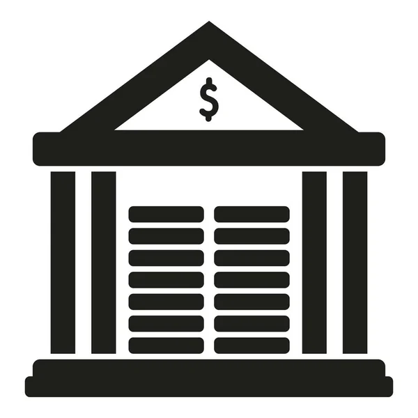 Icona Della Riserva Bancaria Semplice Vettore Finanziamento Monetario Deposito Moneta — Vettoriale Stock