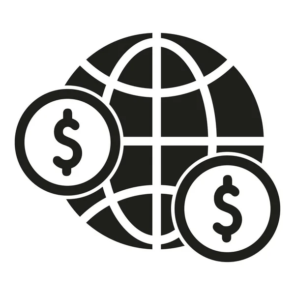 Icono Reserva Moneda Global Vector Simple Capital Empresarial Depósito Pensiones — Archivo Imágenes Vectoriales