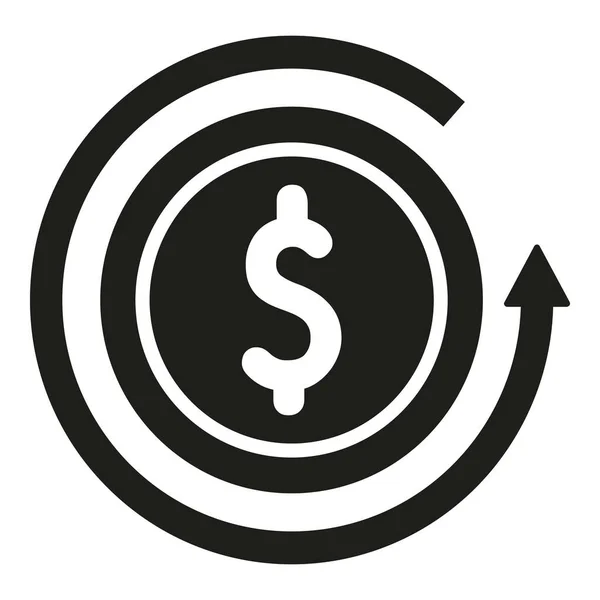 Convert Money Coin Icon Simple Vector Bank Finance Business Reserve — Stock Vector